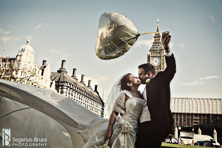 Wedding Photography in London, Creative shoot by Big Ben