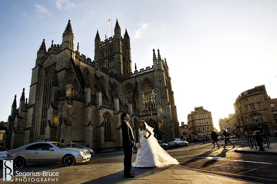 Wedding photography in Bath at Bath Abbey