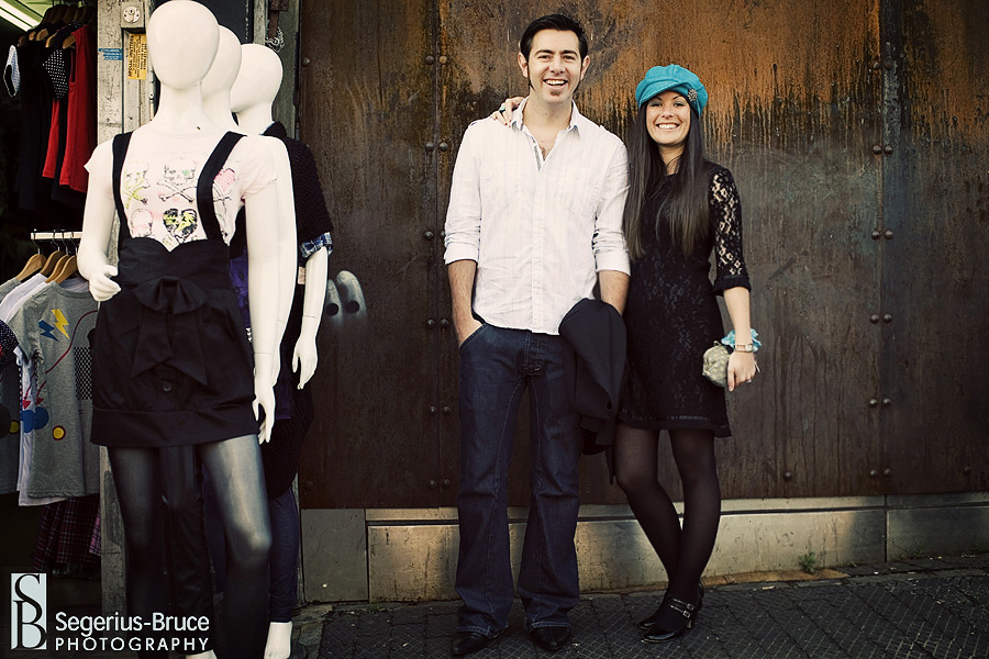 Fashion editorial style engagement session in Camden area, North London