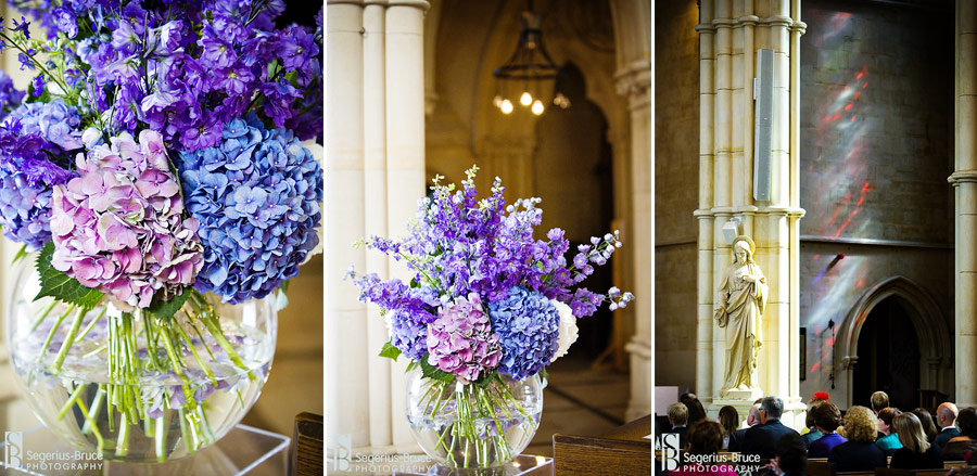 Jamie Aston does the flowers for a wedding at Arundel Cathedral