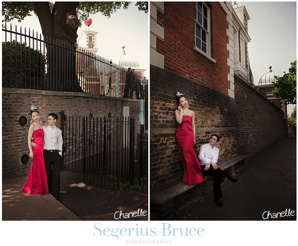 Chinese pre wedding photo shoot in London, Greenwich. 