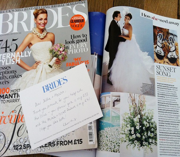 Brides Magazine UK March 2013 Santorini Wedding Segerius Bruce