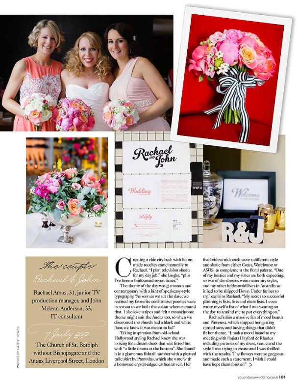 Wedding at The Andaz London published You & Your Wedding (2)