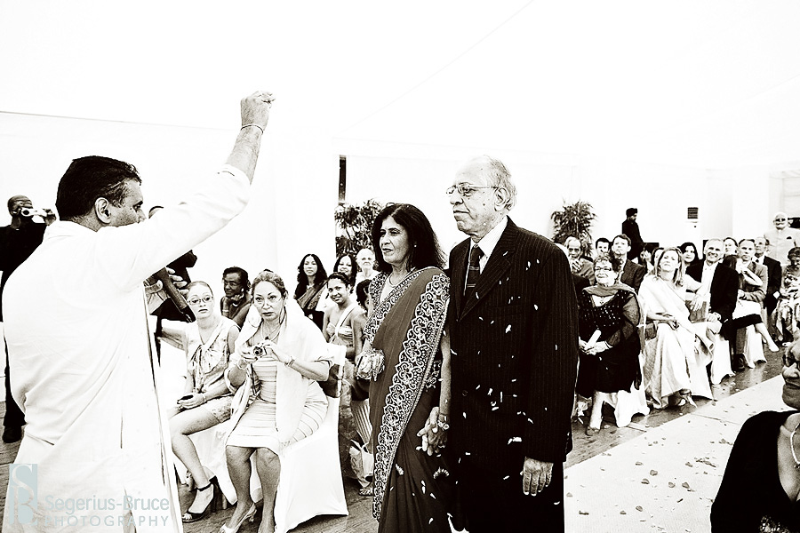 Hindu wedding procession starts with the parents