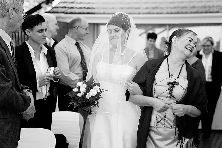 Wedding Photojournalism style of Bride and mother of the bride