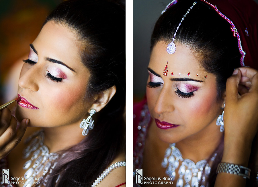 Hindu Wedding Photography, bride make-up