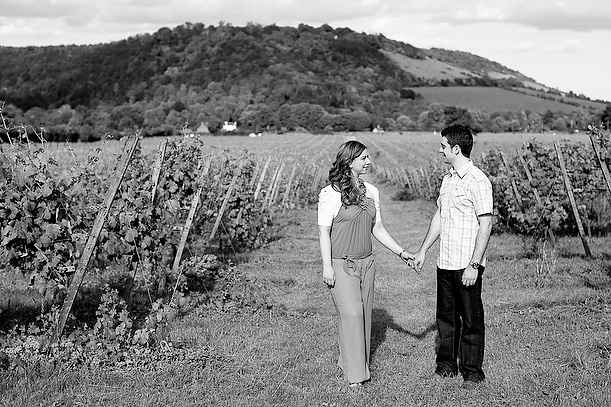 pre wedding engagement shoot in Denbies Vineyard