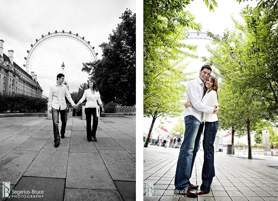 Engagement session around the London Eye