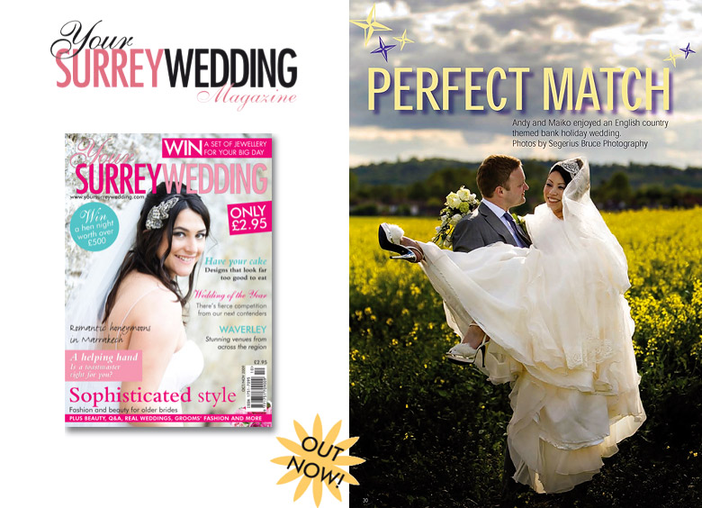 Your Surrey Wedding Magazine features Segerius Bruce Photography