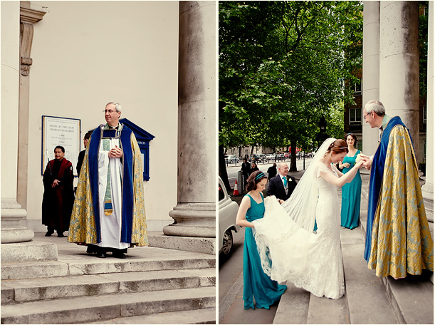 wedding at RIBA Gallery and Marylebone Parish